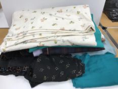 Three boxes of fabric,