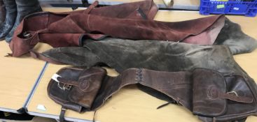 A pair of mid 20th Century Italian leather saddle bags by Machiavelli of Florence,