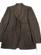 A box containing six mens jackets comprising three wool tweed jackets circa 1970s,