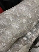 A leather hat box containing various 