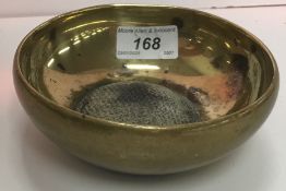 A Dunhill brass ashtray/match strike ins
