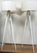 A pair of Habitat white painted metal fr