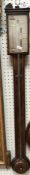 A circa 1800 mahogany cased stick barome