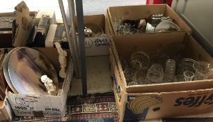 Five boxes of assorted china and glasswa