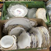 A Spode blue and gilt decorated part dinner service,