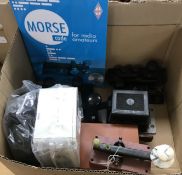 A collection of Morse Code keys, to include a WWII Lancaster bath tub key,