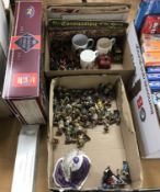 Two boxes containing a large collection of modern Britain's and Del Prado painted soldiers,