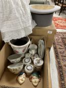 A collection of items comprising a bowler hat, size 7¼