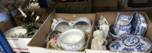 WITHDRAWN Three boxes of assorted china and glassware, etc.