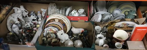 Five boxes of assorted china wares to include a Colclough 