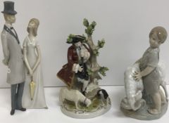 A Sitzendorf figure of a 