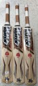 Three Warrior cricket bats,