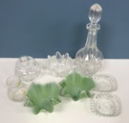 A quantity of various glassware including Edinburgh Crystal decanter,