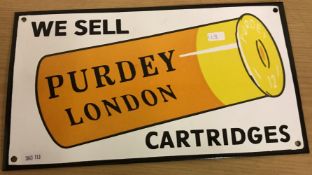 A modern reproduction enamelled sign inscribed 