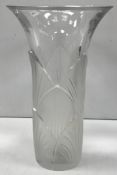 A modern Lalique lotus frosted vase, 31.