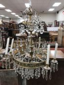 A 20th Century blown glass ceiling lante