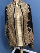 An Asian jacket with embroidered Zardosi work (?) in metallic thread and silk embroidery