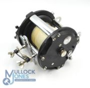 Grice and Young Tatler Supreme Model 4 boxed multiplier reel in black with paperwork and tool, shows