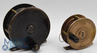 Hardy Bros Birmingham brass plate wind fly reels 3