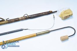 Vintage wading staff gaff, 58