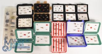 Collection of 11 plastic fly boxes, as follows: 3x Bonnard France 5