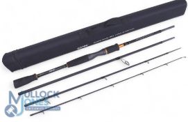 Sonik SK4 Travel Spin, 9' 4 piece Graphite rod, lure weight 15-40 grams, Duplon spaced handle with