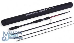 Sonik SK4 Travel Spin, 9' 4 piece Multi Plex High Torque Graphite rod, lure weight 30-50grams,