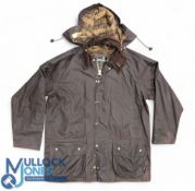 Barbour Wax Beauford Coat, C40 /102cm, with large hood in good used condition.
