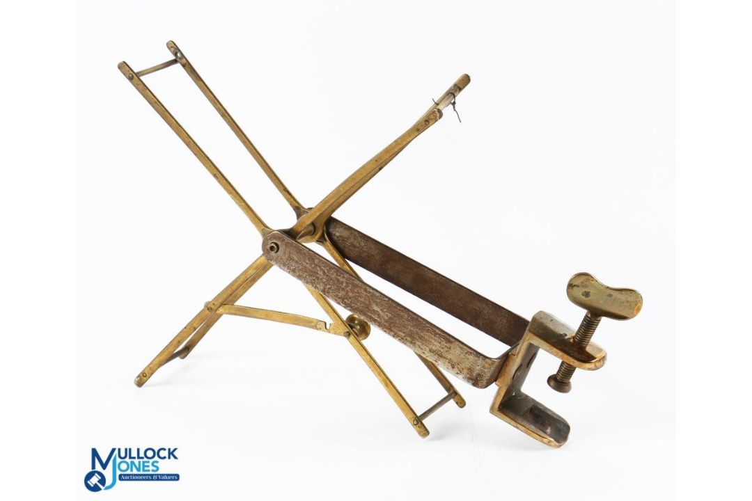 Farlows brass and iron line dryer - collapsible handle, missing winding handle - Image 2 of 2