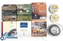 Fly & Sea Fishing Line, a collection of used /opened line of Hardy Sea jet Dacron, Hardy fly line