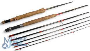 Shakespeare Deluxe travel fly rod 1717-285 - carbon trout fly rod - 2.85m 6pc, line 6/7#,