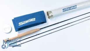 Fine and scarce Sage USA SPL 080-3 Graphite IV trout fly rod 8ft 3pc line 0#, alloy sliding reel