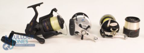 Lineaeffe J D 500 Trolling Series multiplier, large ‘T' counter balanced handle, on/off check, light