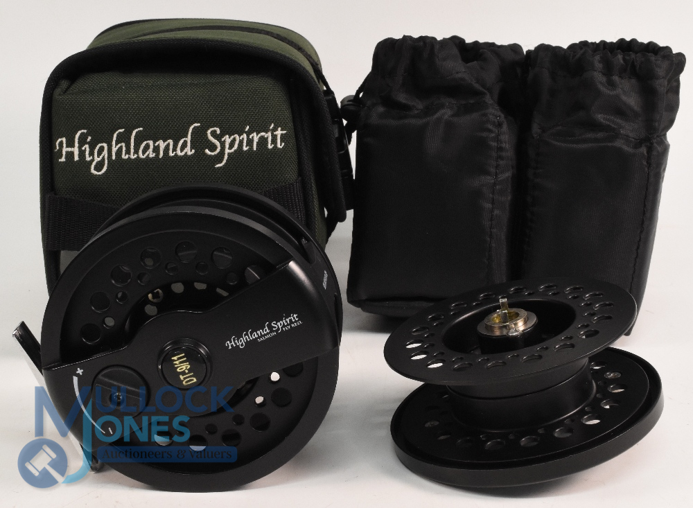 Highland Spirit DT9/11, 4 1/4" large arbor salmon fly reel, quick release spool, backplate drag - Image 2 of 2