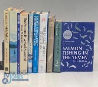 9x Salmon Fishing Books: a good clean collection with examples of Salmon Fishing in the Yemen Paul