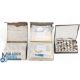 Three Leather Fishing Wallets, for Flies, Leaders, Cast, Lines, the fly wallet has 2 aluminium - Image 1 of 2