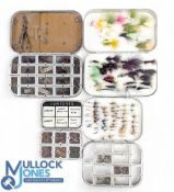 Four Richard Wheatley Slimalloy Fly Fishing Boxes- to include lidded compartments, small and large