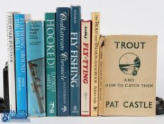 Trout Salmon Fly Fishing Books to include: A Handbook of Fly Tying Denis H Ardley - signed 1977, The