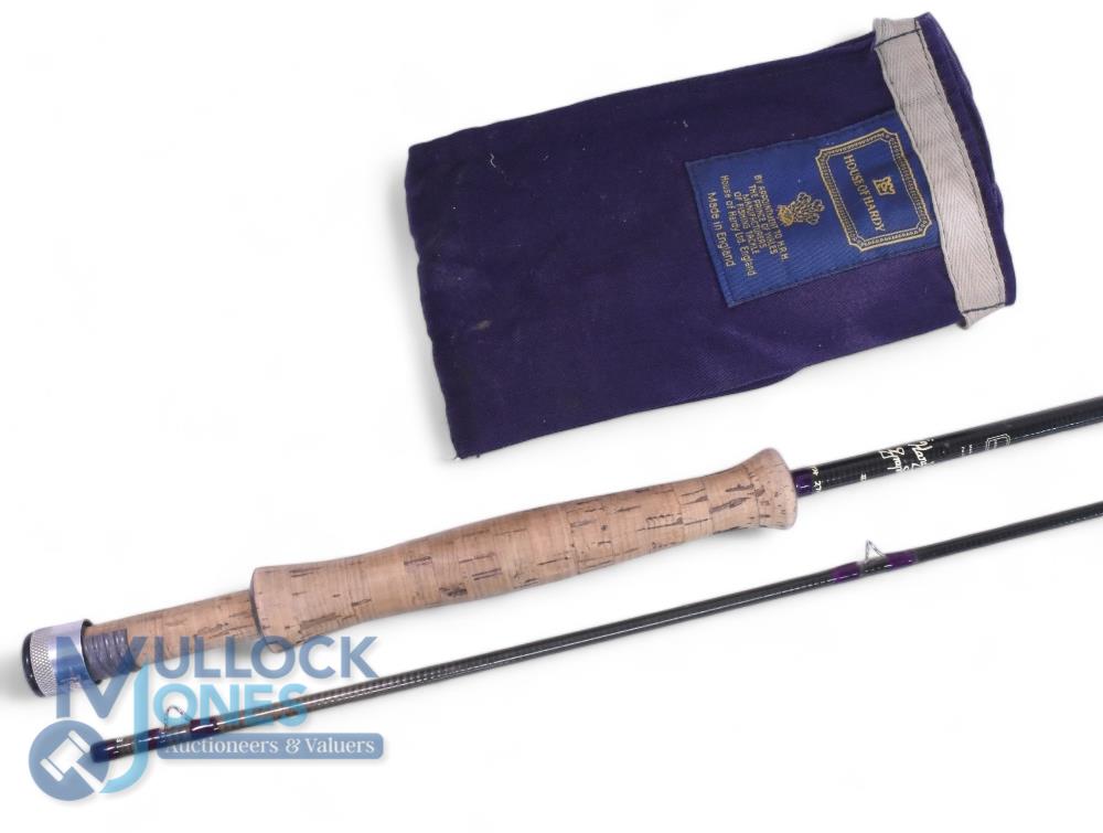 Hardy Favourite Graphite Fly rod, 9' 2 piece, line rate #6/7, purple whipped guides, cork handle