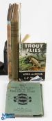 4x Period Fishing Books, to include Map of the Trout and Salmon Waters of England and Wales 1958 ed,