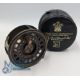 Hardy The Golden Prince 7/8 fly reel, 3 1/4" diameter, wood effect handle, reversible U shaped - Image 1 of 2