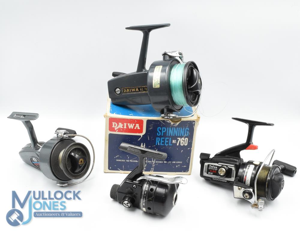 4x Daiwa fixed spool and spinning reels features a No 760 fixed spool reel made in Japan with - Image 2 of 2