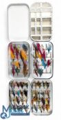 Three Richard Wheatley Slimalloy Salmon Fly Fishing Boxes- to include a good 40 clip box