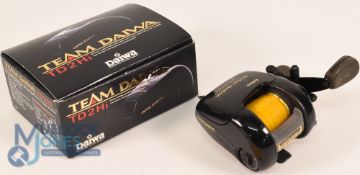 Daiwa Team TD2m Hi Super Hi-Speed baitcasting reel, side tensioner, twin handles, 5 ball bearings,