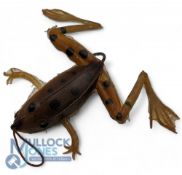 Rare Rubber Frog Fishing Lure, in the style of the one listed in Allcock & Co Ltd catalogue c1915,