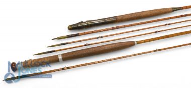 Fosters split cane trout fly rod - 10ft 2pc, alloy hold all fit reel seat and collars, cloth bag,