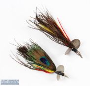 2x Wyers Freres, Paris fixed vane fishing lures measures 2