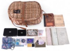 Pair of Hardy black japanned boxes, refinished to a high standard, including Spintac with brass