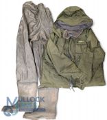 Barbour Nylon Waisted Waders - with booted foot size 10 cleated soles - come with a three quarter