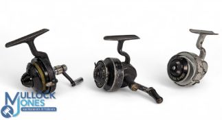 3 Allcock Fishing Reels to include Silver Superb RHW, Super B LHW, both run stiff Kastlite patent
